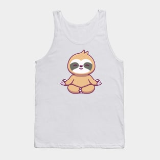 Cute Sloth Yoga Tank Top